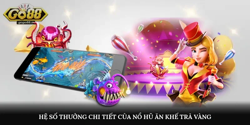 Hệ số thưởng chi tiết của nổ hũ Ăn Khế Trả Vàng